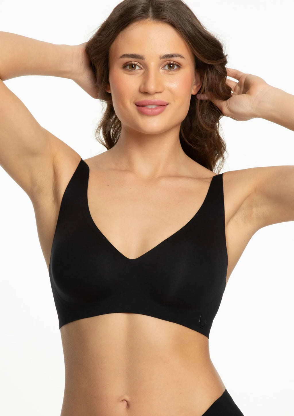 Julimex Jelly Bra Basic biustonosz czarny bezszwowy, żelowe strefy 3D