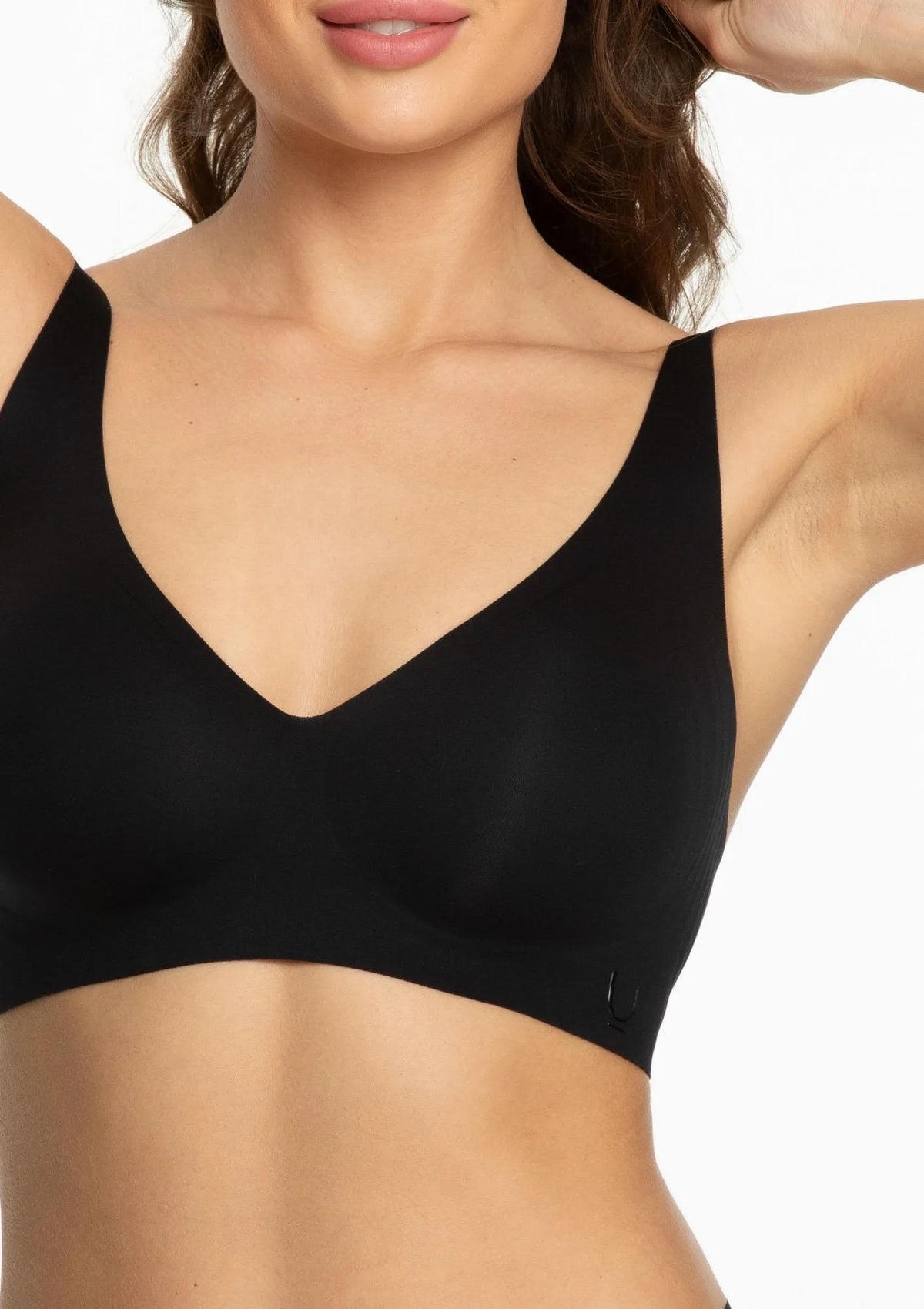 Julimex Jelly Bra Basic biustonosz czarny bezszwowy, żelowe strefy 3D
