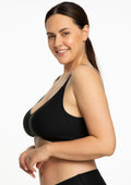 Julimex Jelly Bra Comfort biustonosz czarny szerokie boki, żel 3D