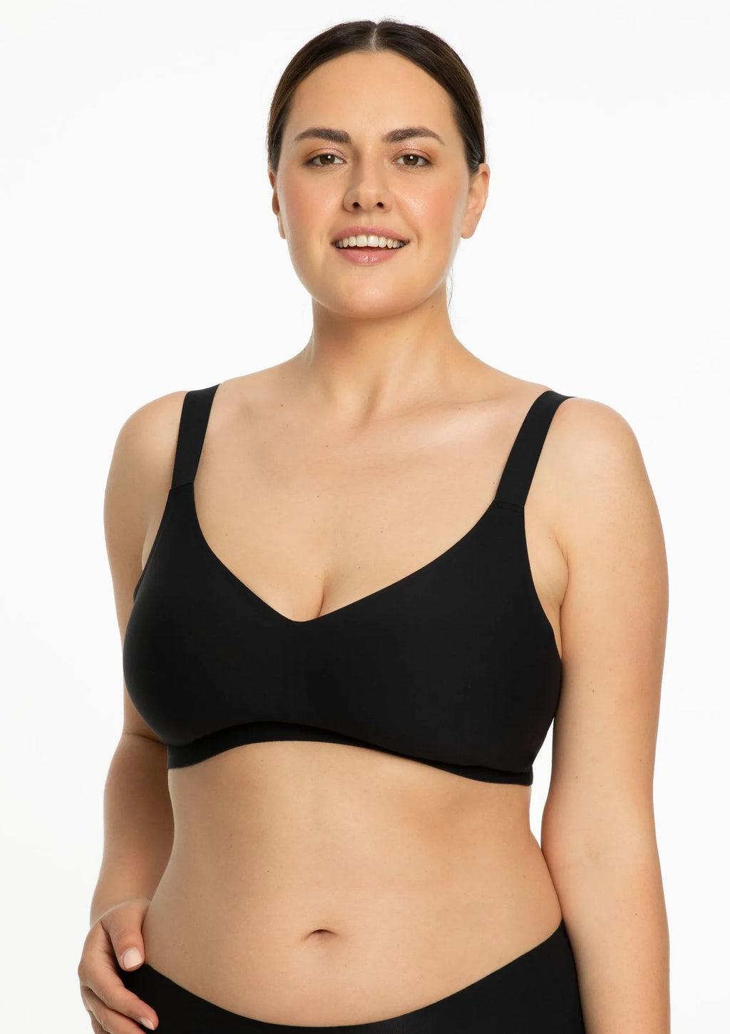 Julimex Jelly Bra Comfort biustonosz czarny szerokie boki, żel 3D