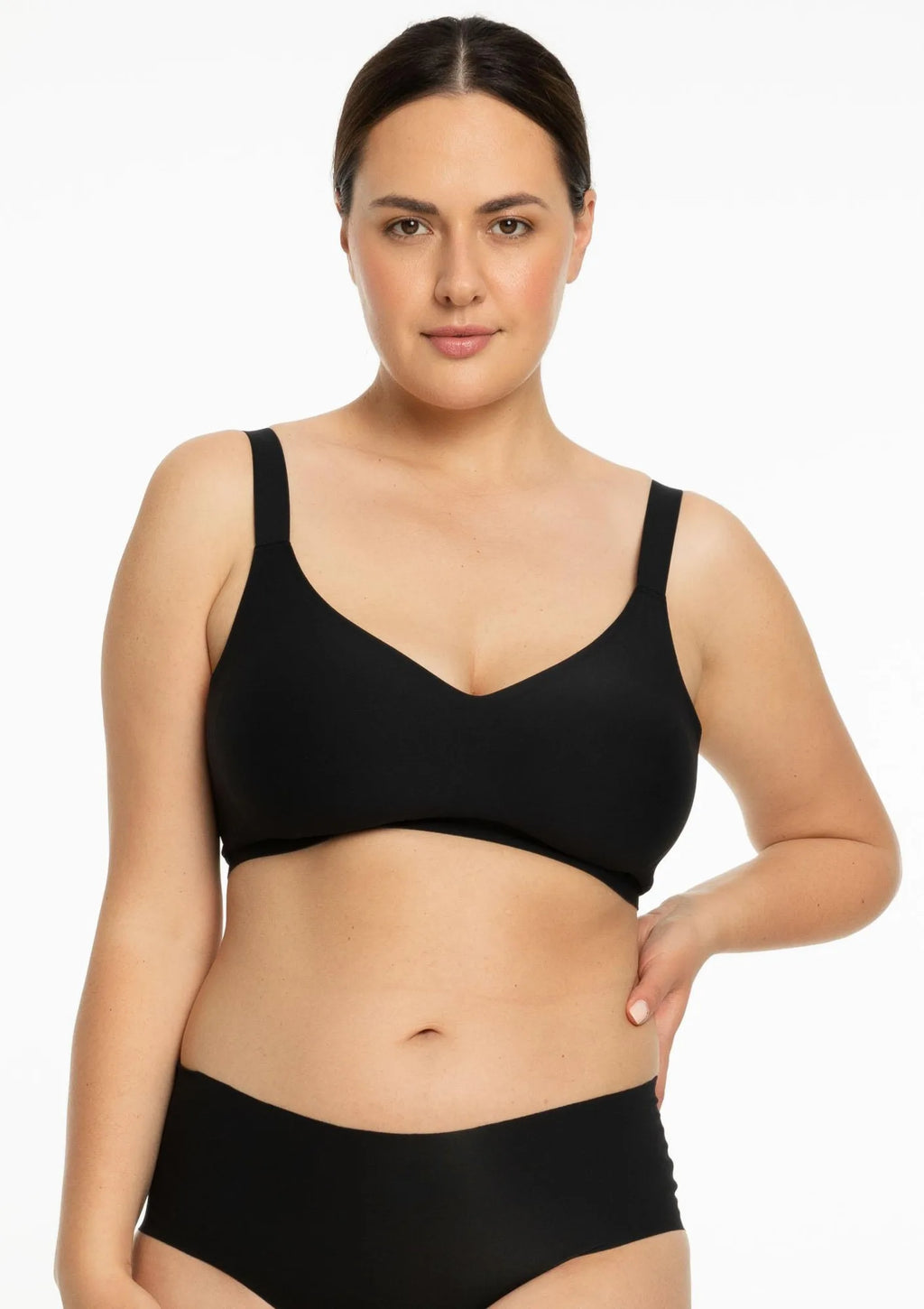 Julimex Jelly Bra Comfort biustonosz czarny szerokie boki, żel 3D