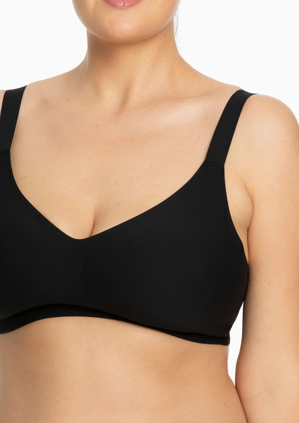 Julimex Jelly Bra Comfort biustonosz czarny szerokie boki, żel 3D