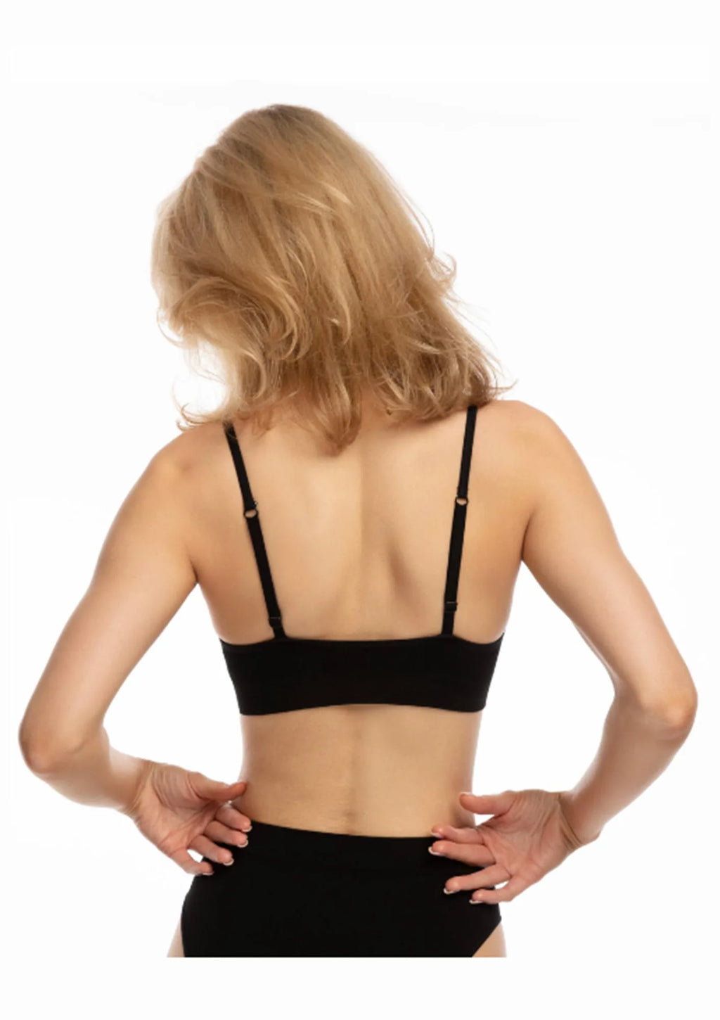 Julimex Bamboo Bralette czarny miękki biustonosz bez fiszbin