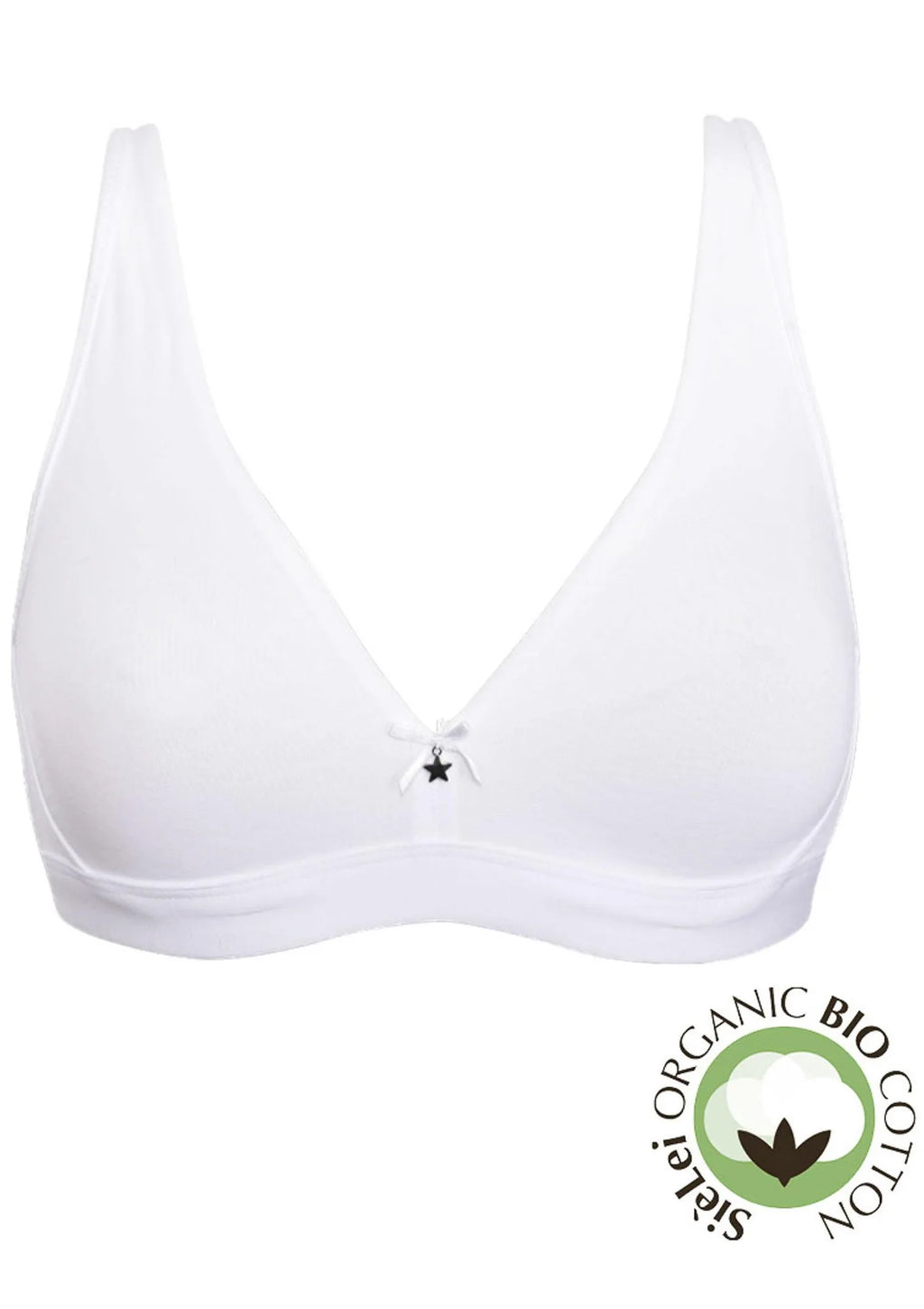 Sielei Cotton 1454 biustonosz biały sportowy z bawełny
