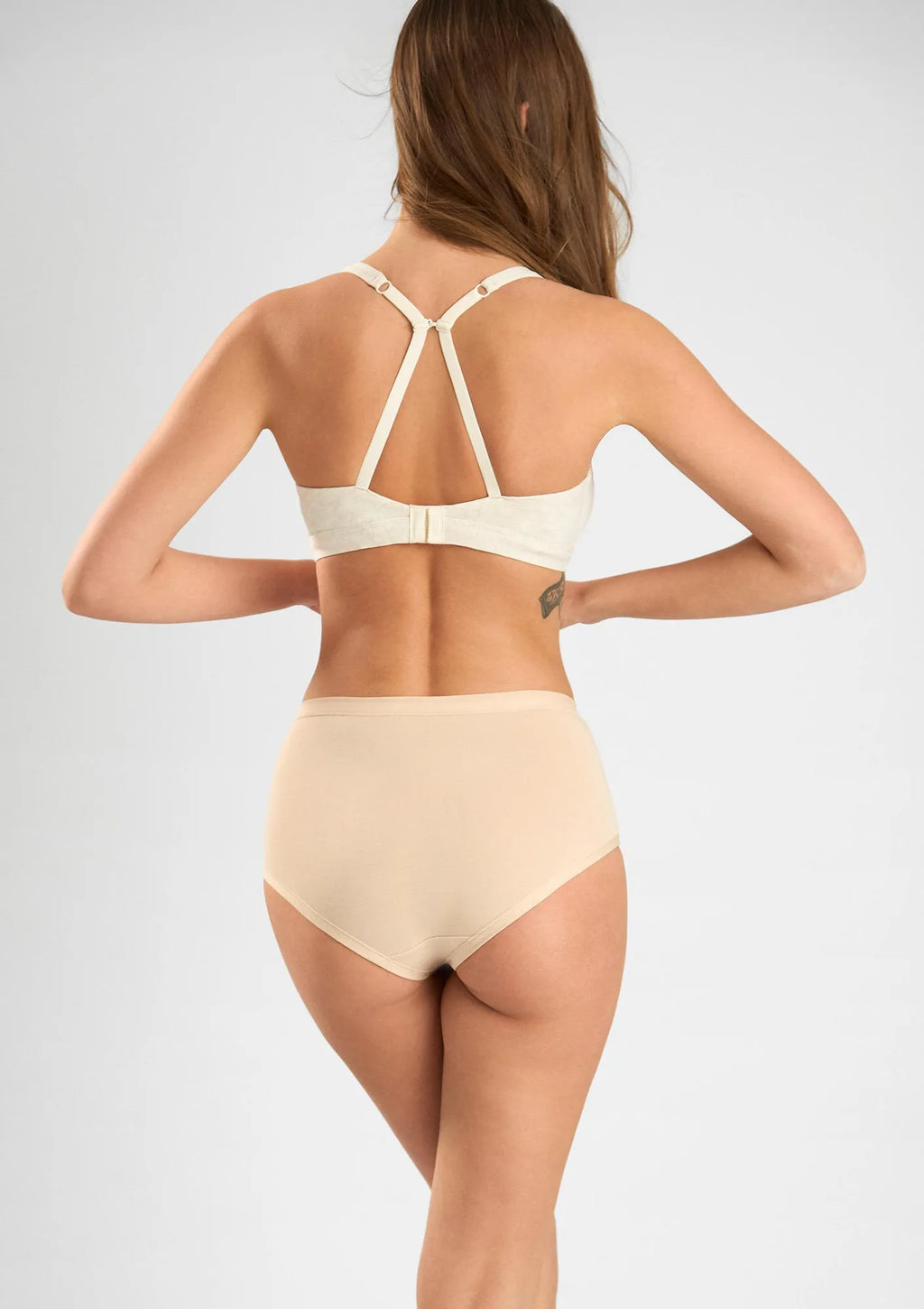 Sielei Cotton 1454 biustonosz ecru sportowy z bawełny