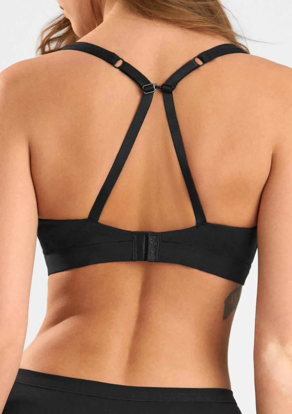 Sielei Cotton 1454 biustonosz czarny sportowy z bawełny