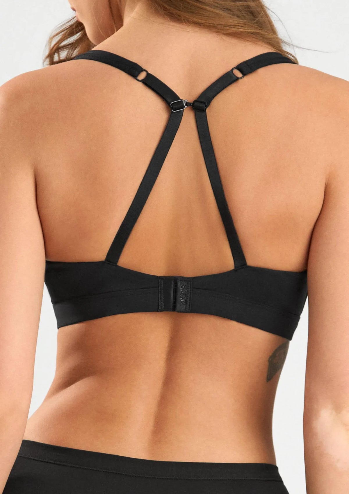 Sielei Cotton 1454 biustonosz czarny sportowy z bawełny