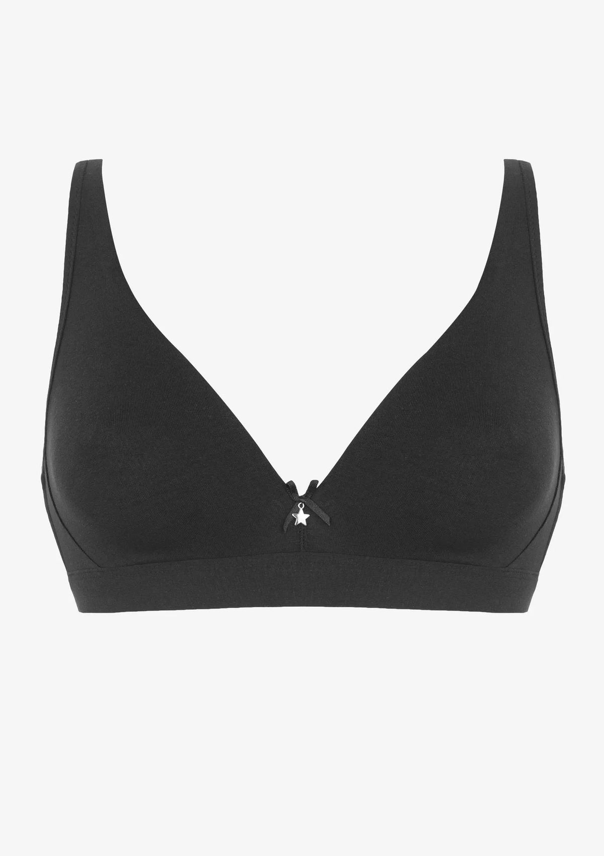 Sielei Cotton 1454 biustonosz czarny sportowy z bawełny