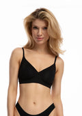 Julimex Simple T-Shirt Bra miękki biustonosz czarny z fiszbinami