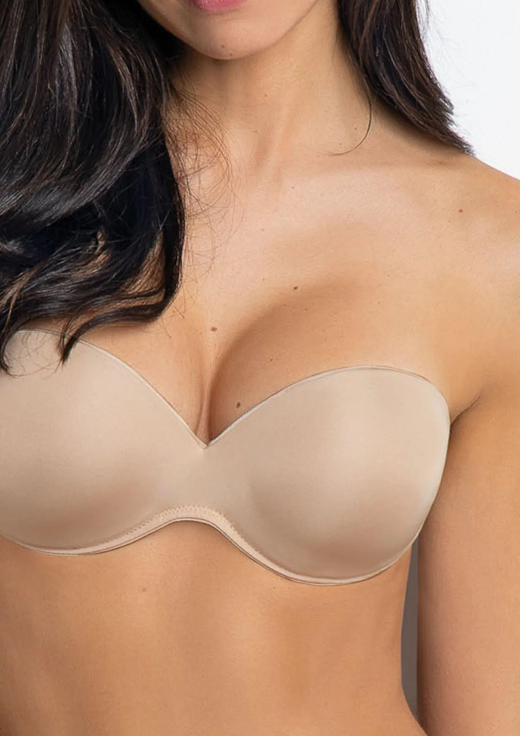 Sielei 1570 Fantastic biustonosz bandeau ecru, gładkie miseczki