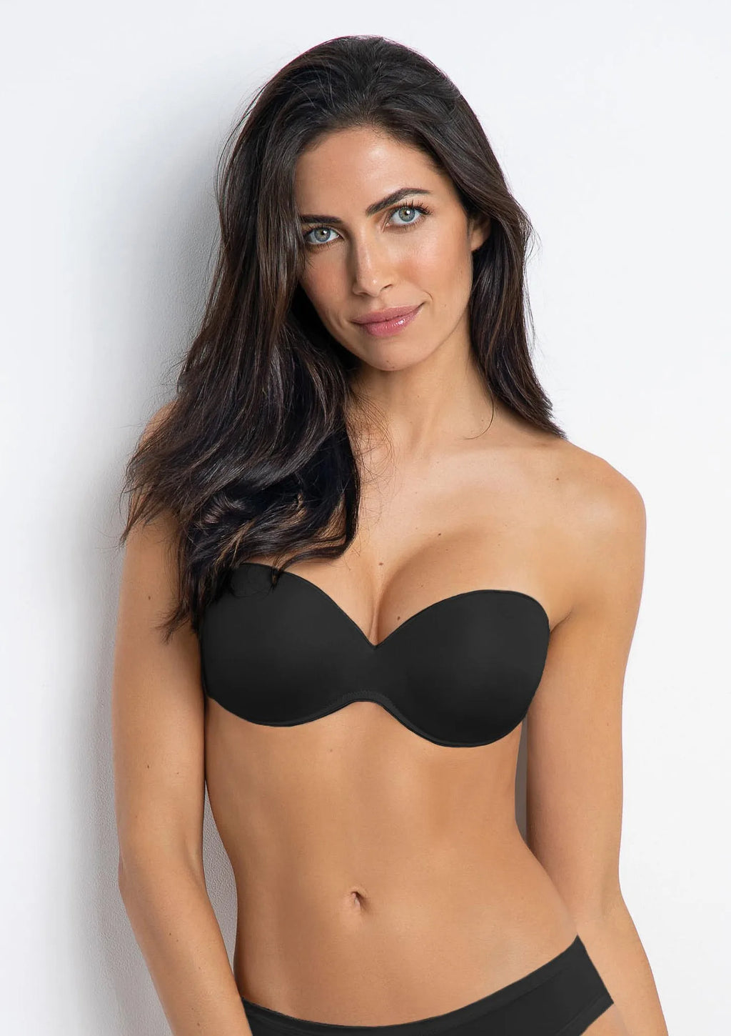 Sielei Fantastic Nero 1570 biustonosz bandeau z silikonowym tyłem