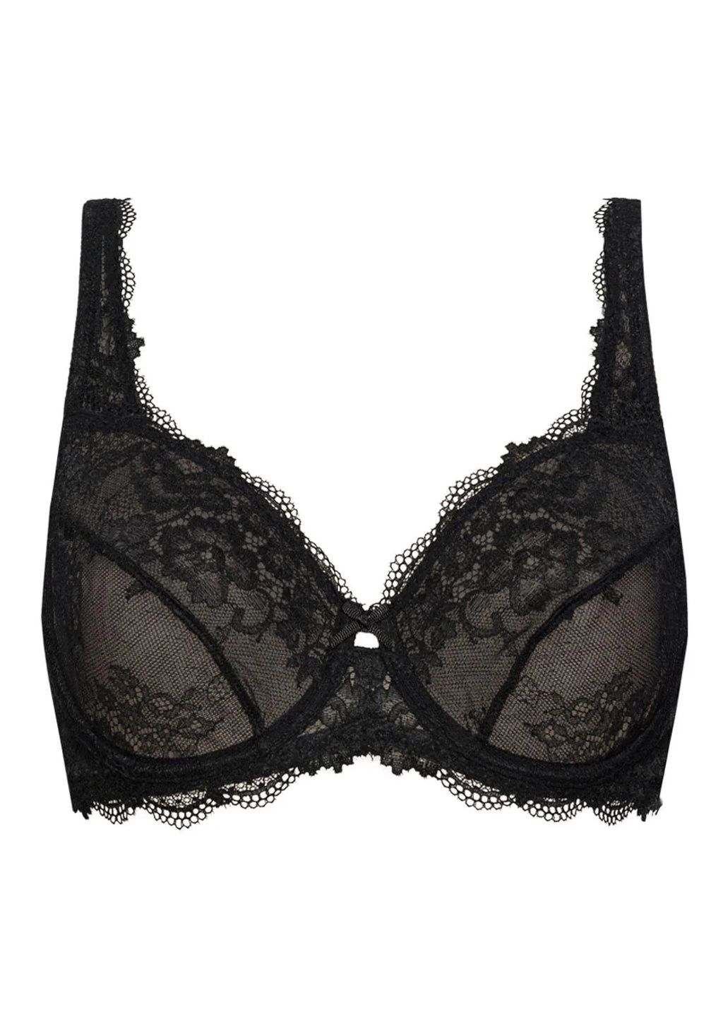 Sielei Wonder Lace 2442 miękki biustonosz koronkowy czarnej