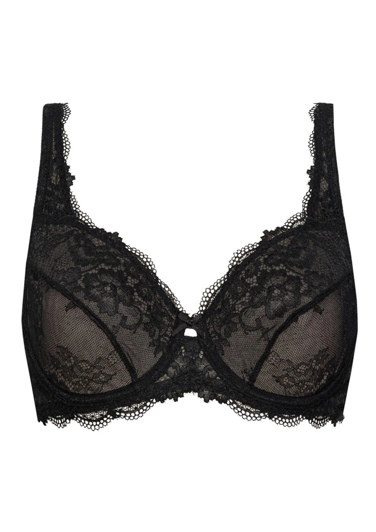 Sielei Wonder Lace 2442 miękki biustonosz koronkowy czarnej