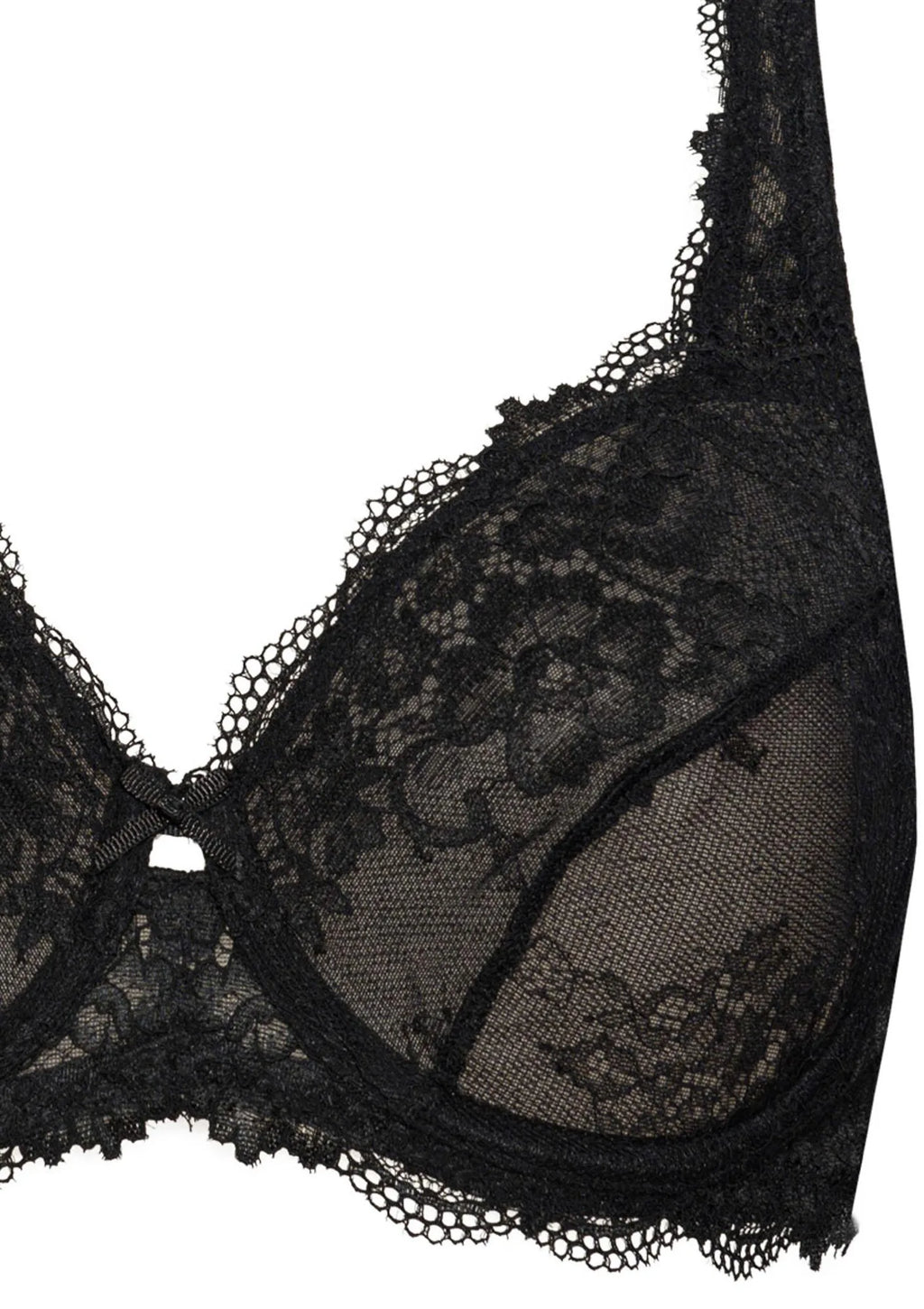 Sielei Wonder Lace 2442 miękki biustonosz koronkowy czarnej