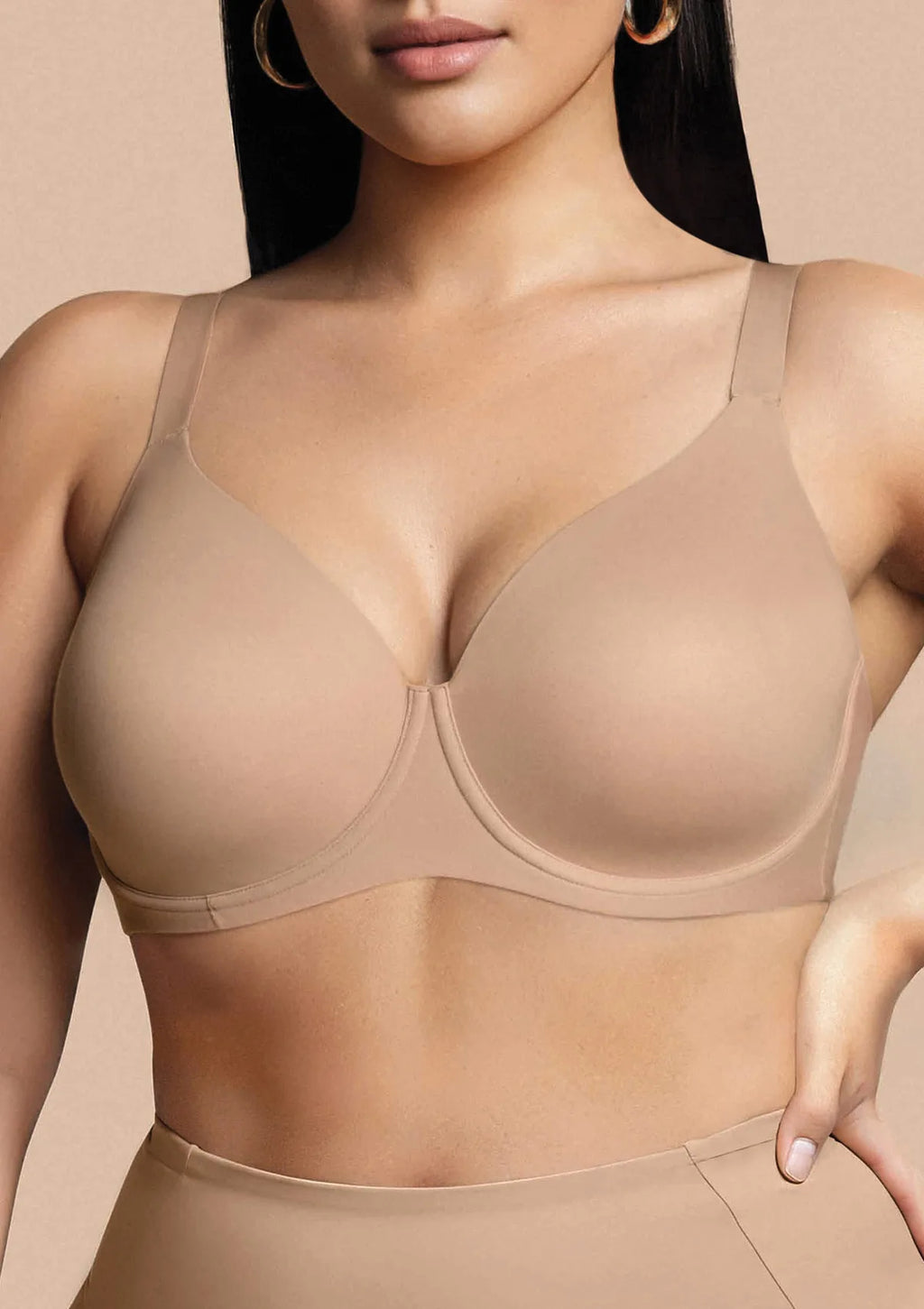 Lormar Musa 451L biustonosz full cup beż miękki na fiszbinach