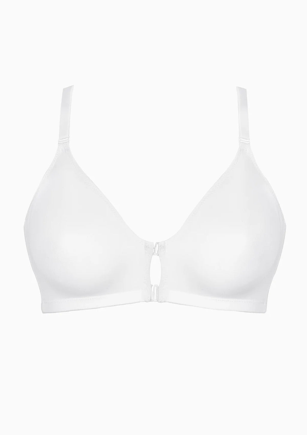 Miękki biustonosz biały Sielei 1806 zapinany z przodu