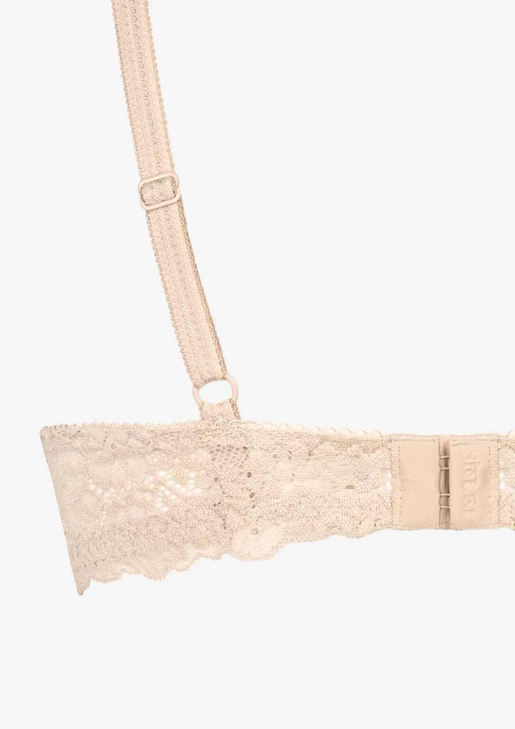 Biustonosz beżowej Sielei Allure 2674 push-up z białej koronki