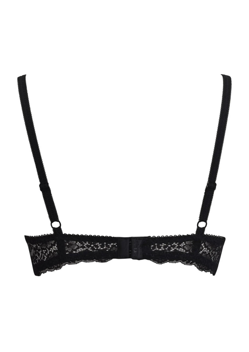 Biustonosz czarnej Sielei Allure 2674 push-up z białej koronki