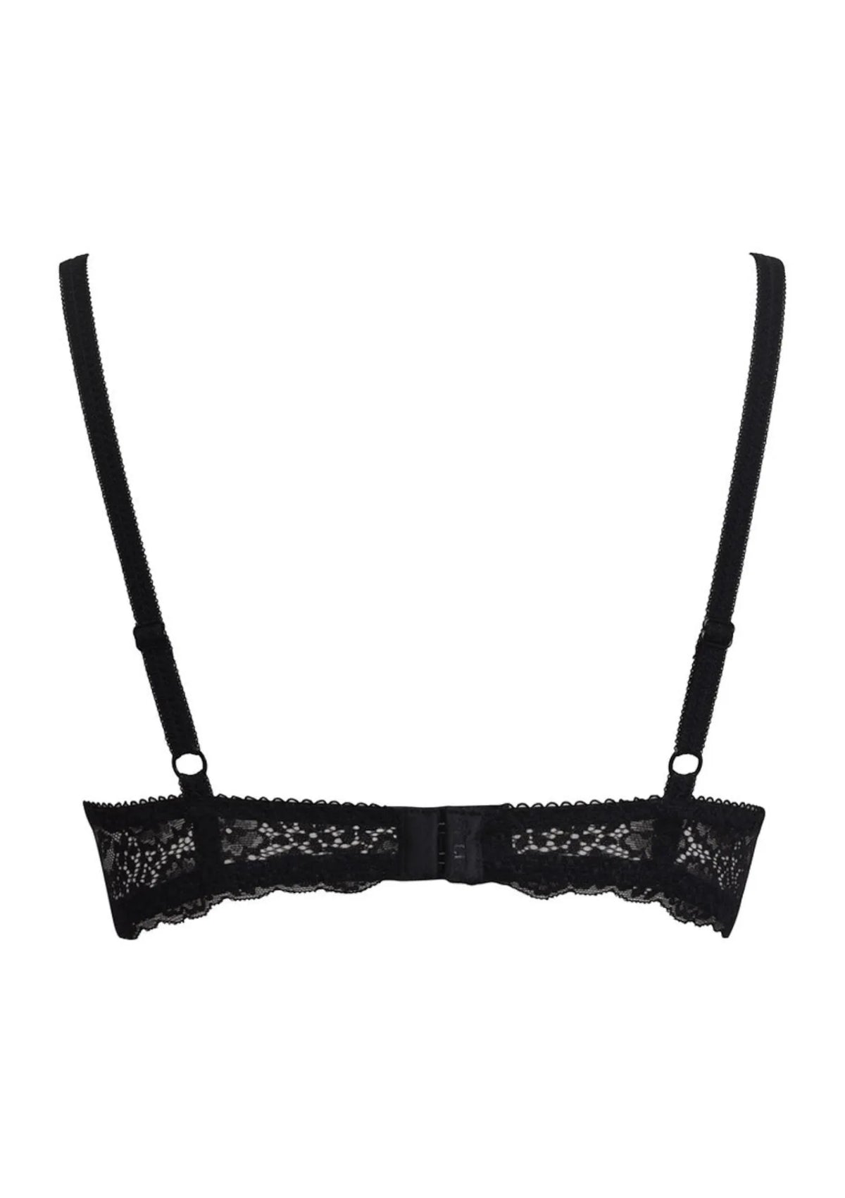 Biustonosz czarnej Sielei Allure 2674 push-up z białej koronki