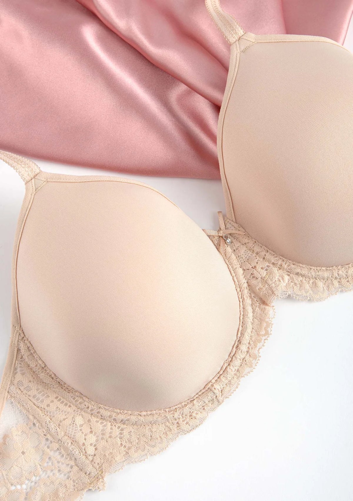 Sielei Allure 2686 biustonosz beżowy spacer z koronką
