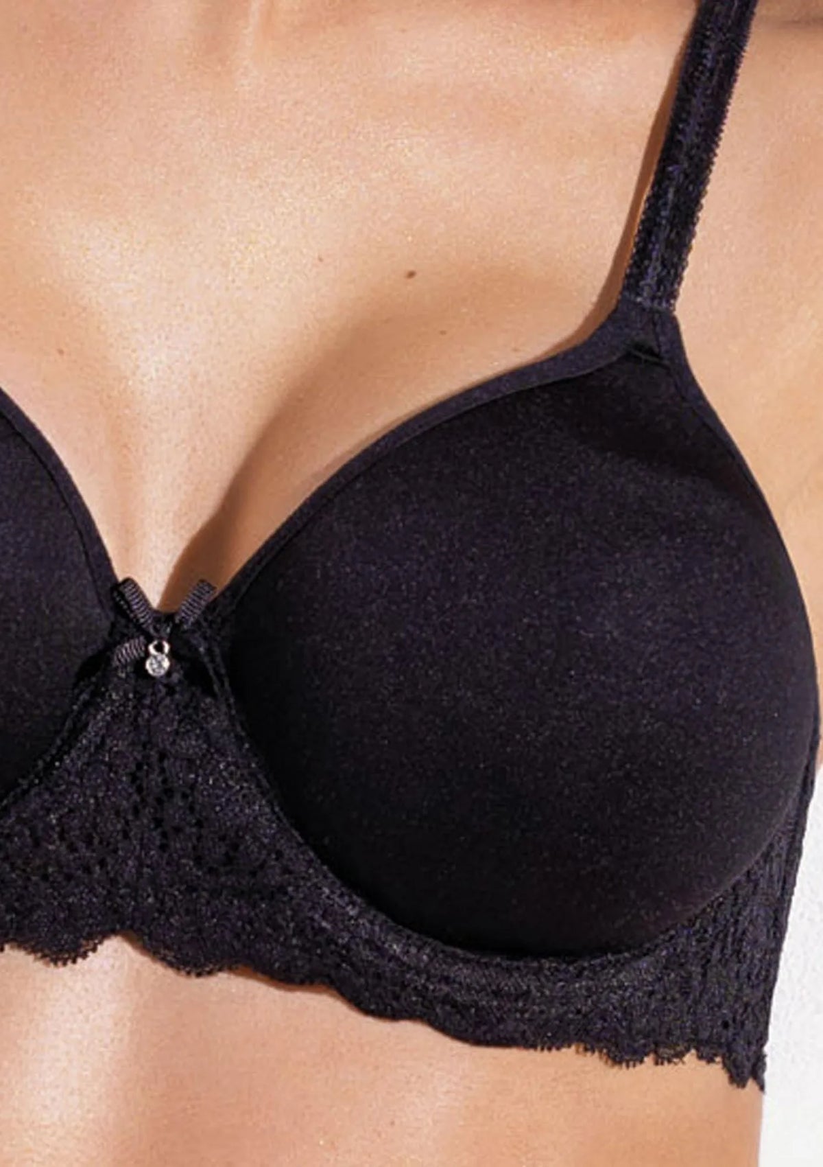 Sielei Allure 2686 biustonosz czarny spacer z koronką