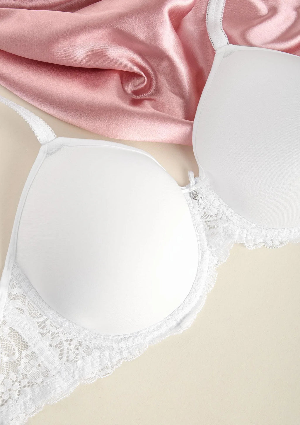 Sielei Allure 2686 biustonosz biały spacer z koronką