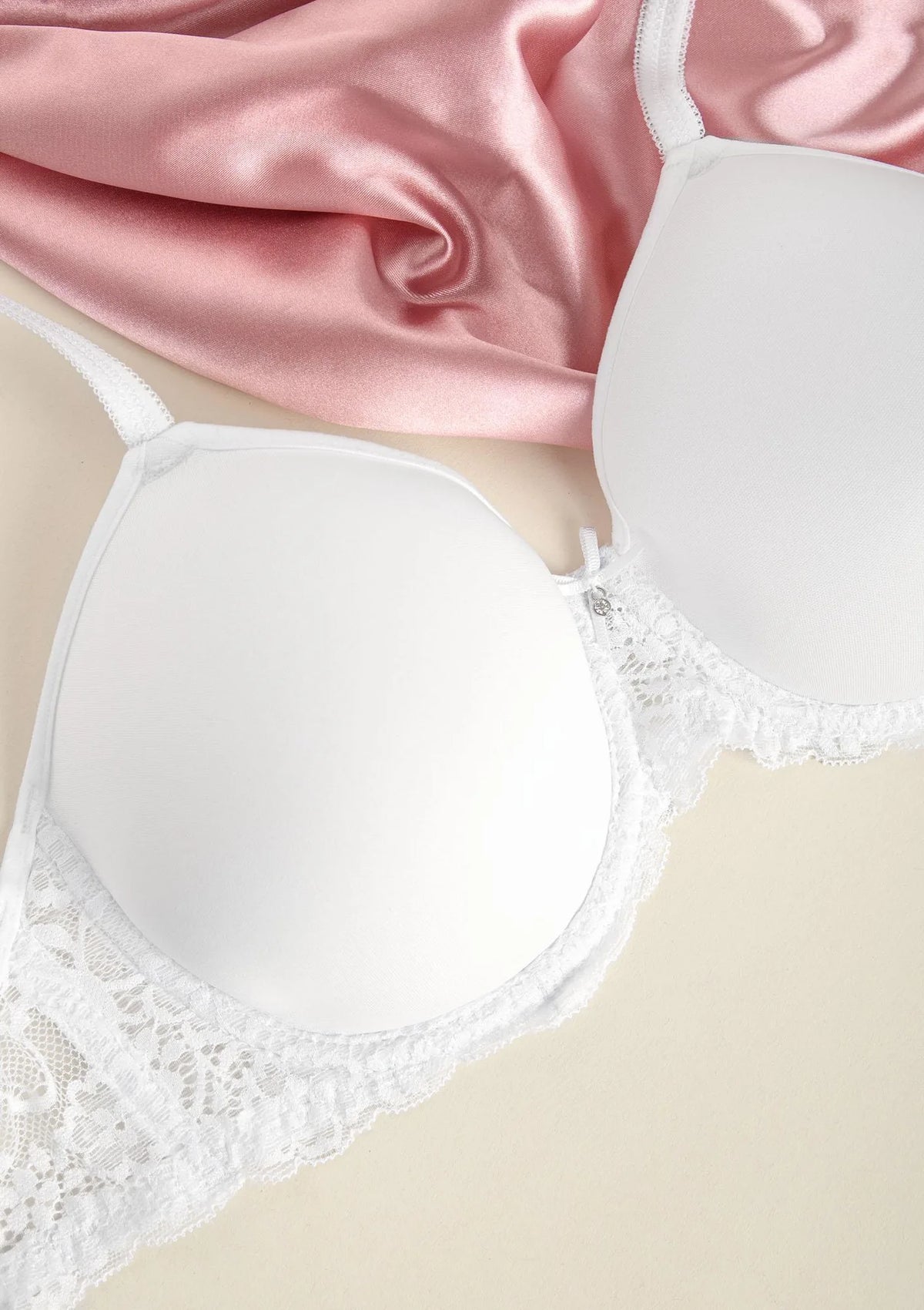 Sielei Allure 2686 biustonosz biały spacer z koronką