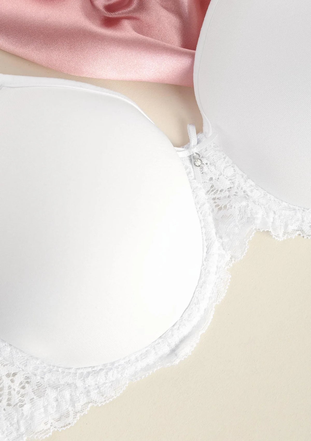 Sielei Allure 2686 biustonosz biały spacer z koronką