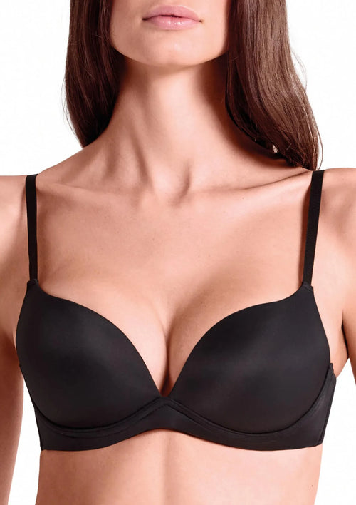 Biustonosz super push-up Lormar Desiderio 083L czarny bez fiszbin