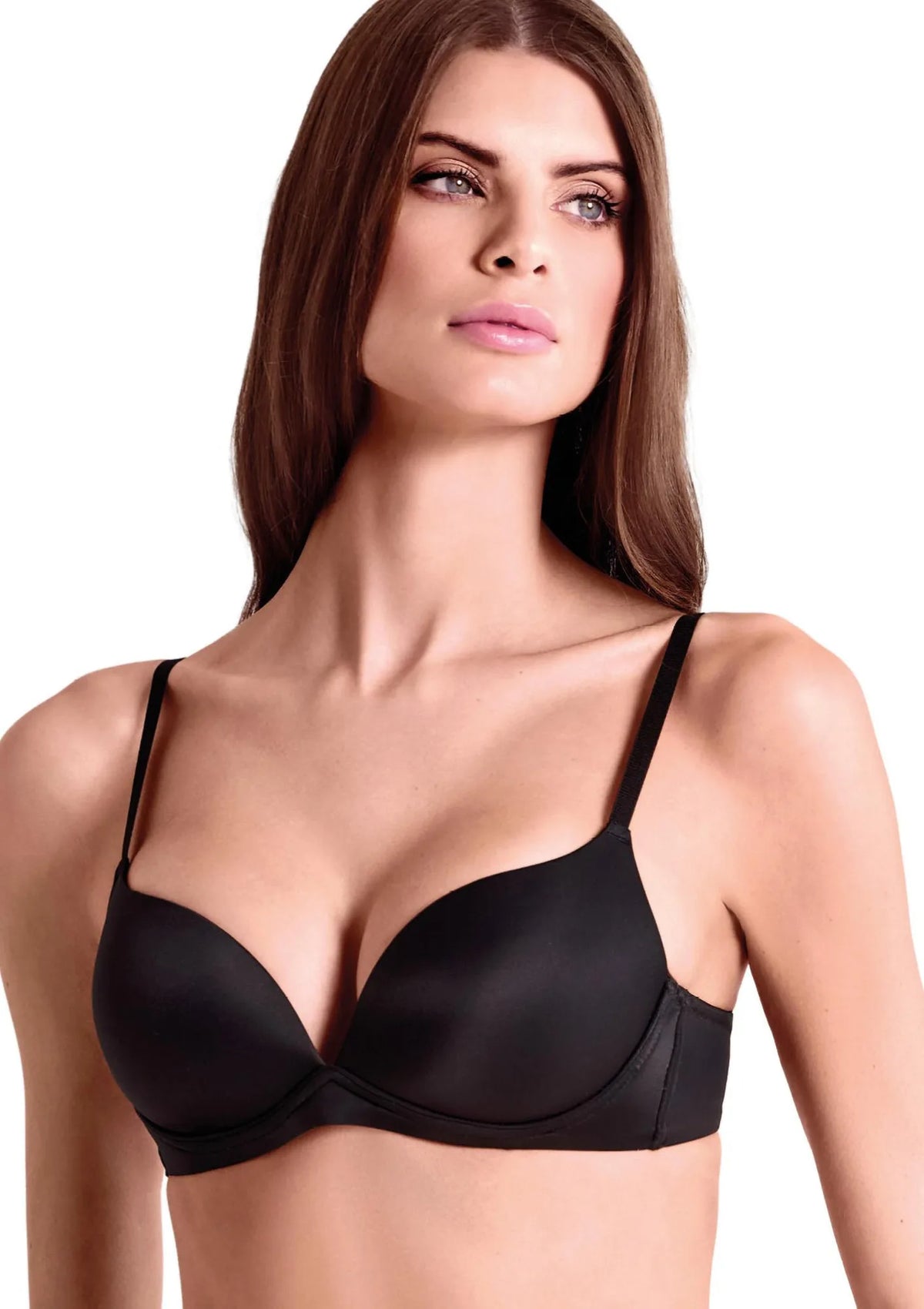 Biustonosz super push-up Lormar Desiderio 083L czarny bez fiszbin