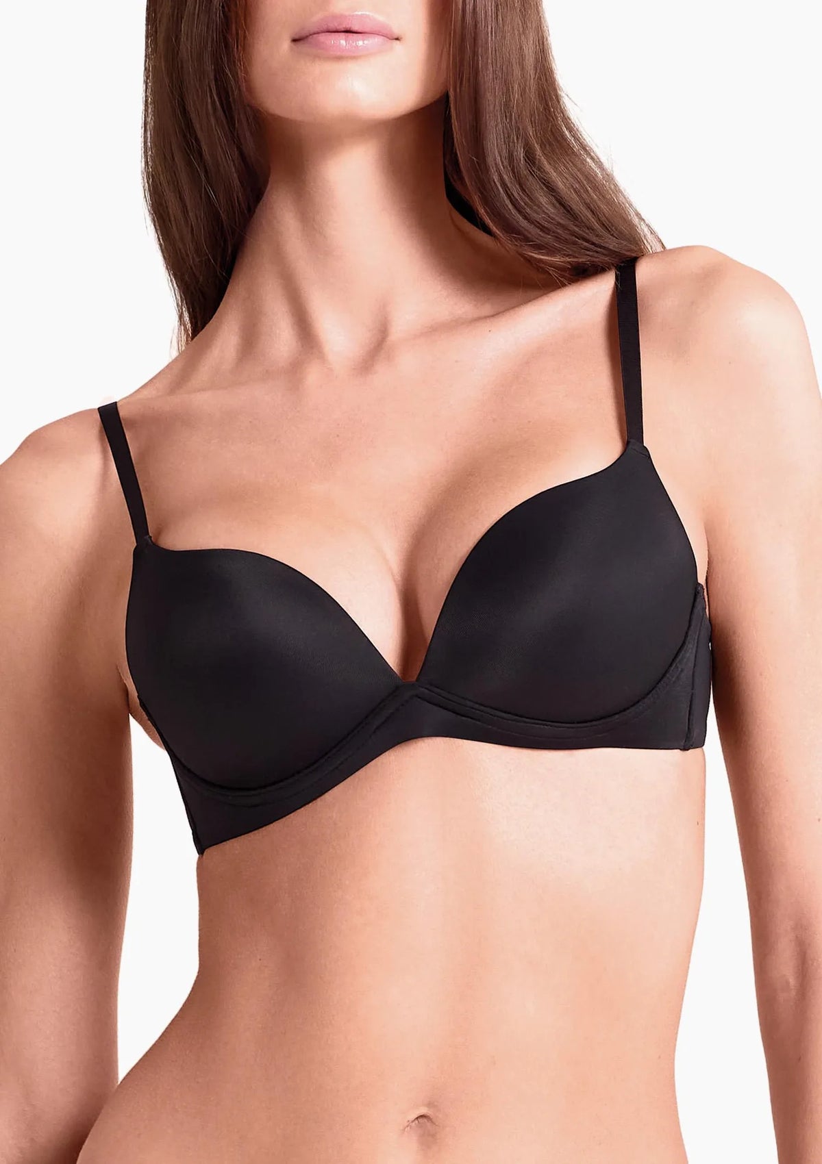 Biustonosz super push-up Lormar Desiderio 083L czarny bez fiszbin