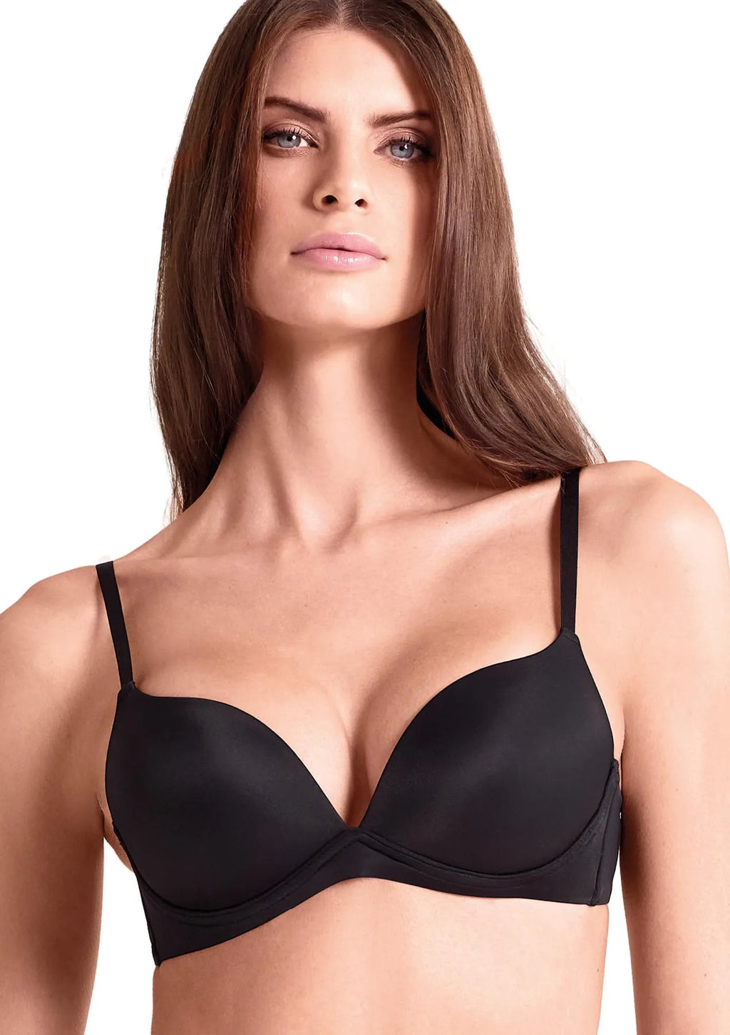 Biustonosz super push-up Lormar Desiderio 083L czarny bez fiszbin