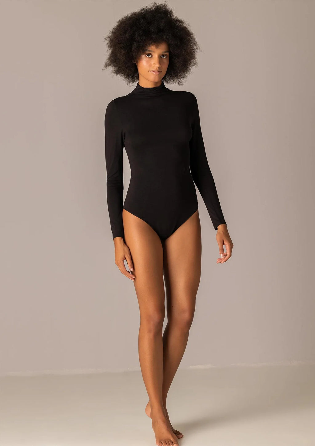 Sielei Today 6018 body czarne z półgolfem z modalu