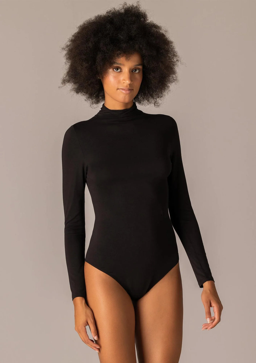 Sielei Today 6018 body czarne z półgolfem z modalu
