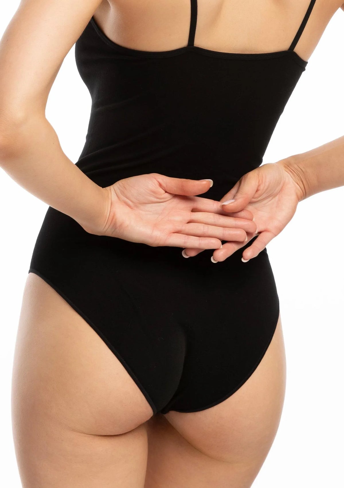 Julimex Bamboo body damskie czarne z dzianiny bambusowej