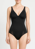 Body czarne modelujące Infiore New Sara Microshape z fiszbinami