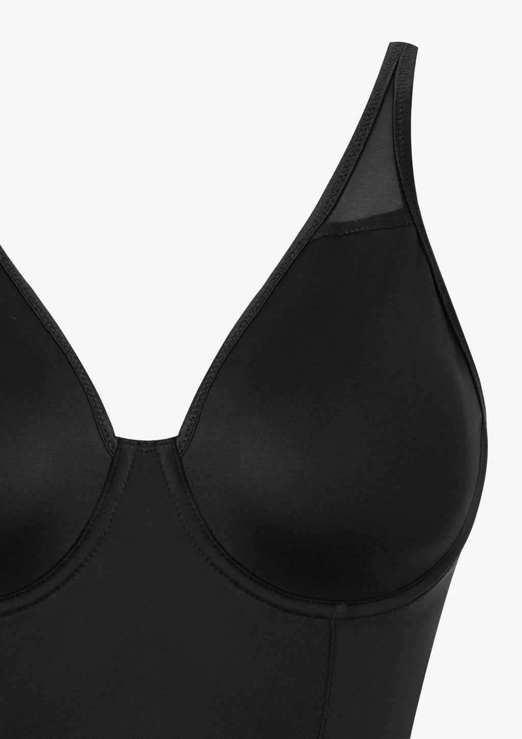 Body czarne modelujące Infiore New Sara Microshape z fiszbinami
