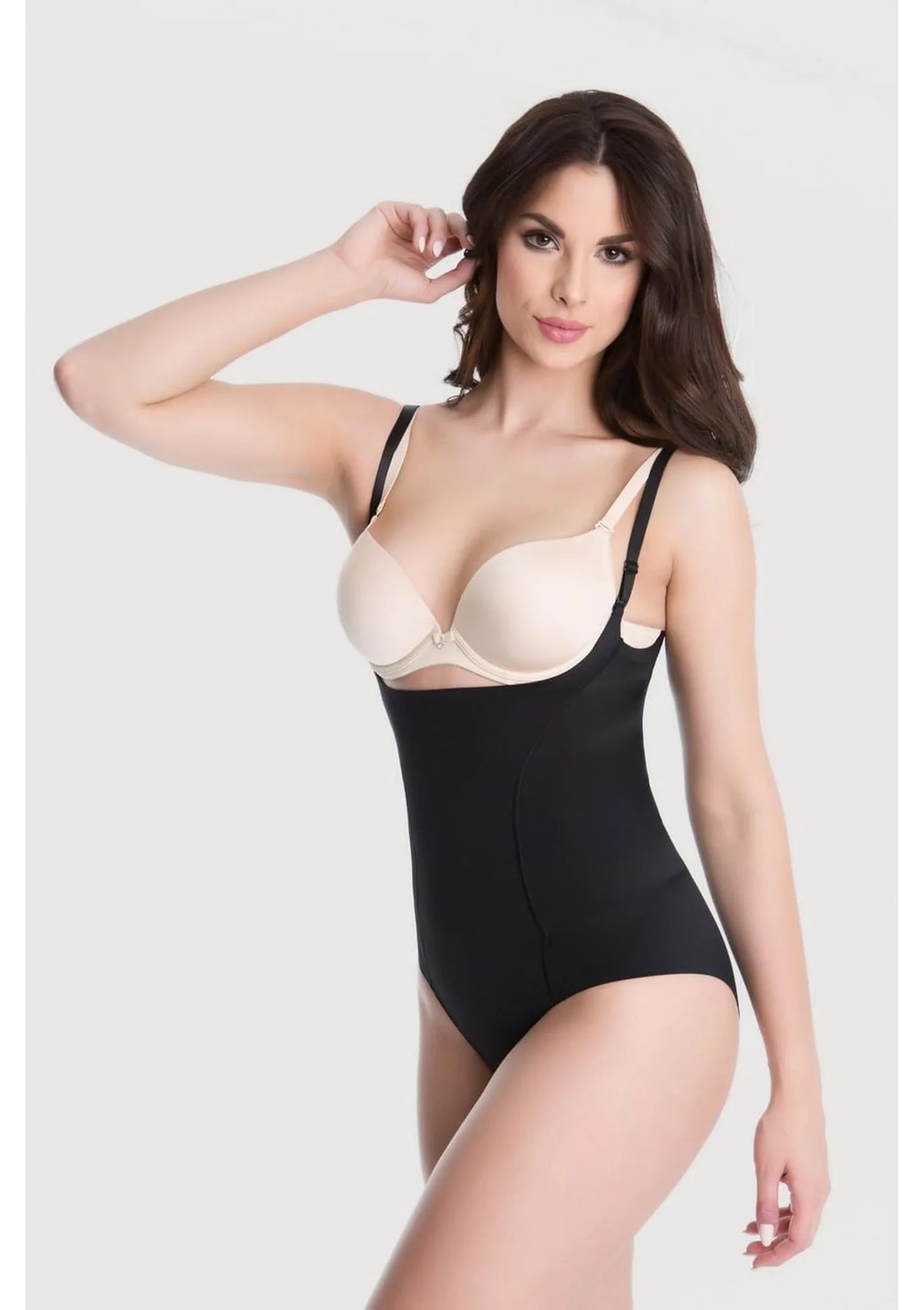 Body czarny wyszczuplające Julimex 219 pod biust