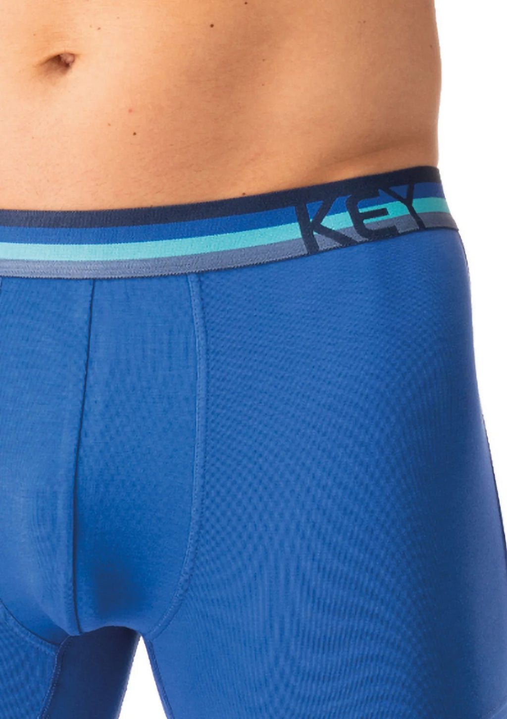 Sportowe bokserki bambusowe Key MXH 276 z trójkolorową gumą
