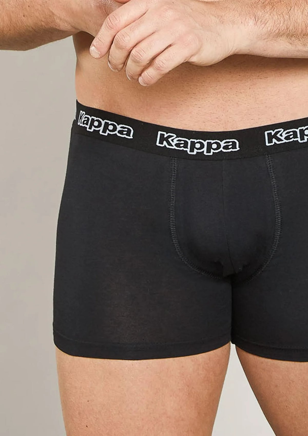 Kappa K1211 bokserki męskie z bawełny, zestaw 2 par czarne