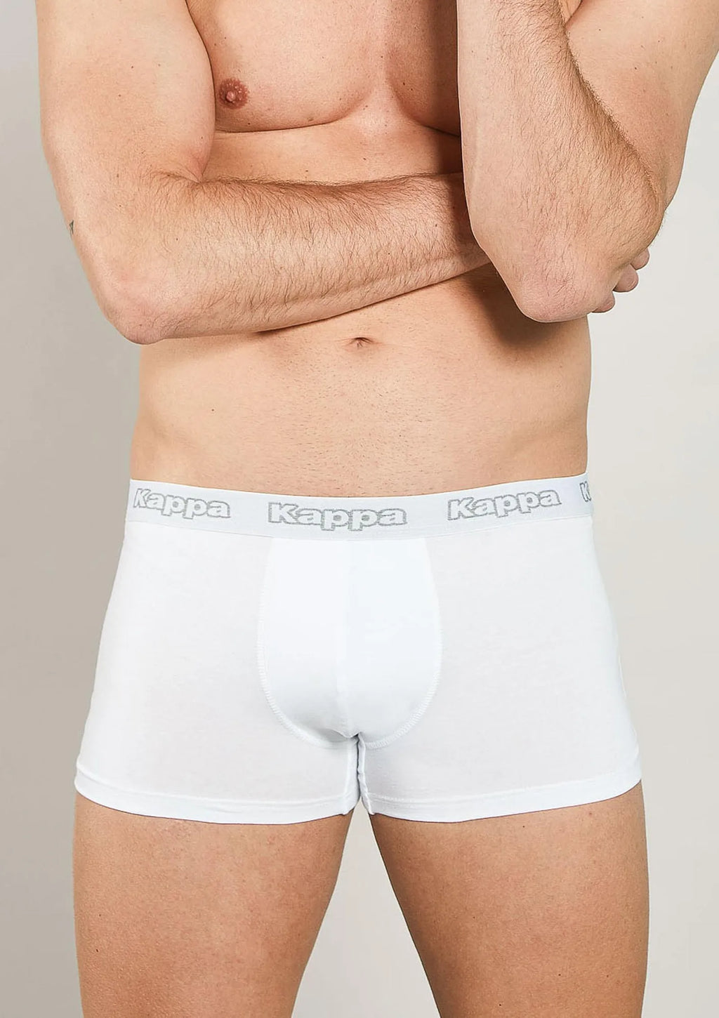 Bokserki męskie 3pack Kappa K1221 białe – bawełniane klasyczne logowana