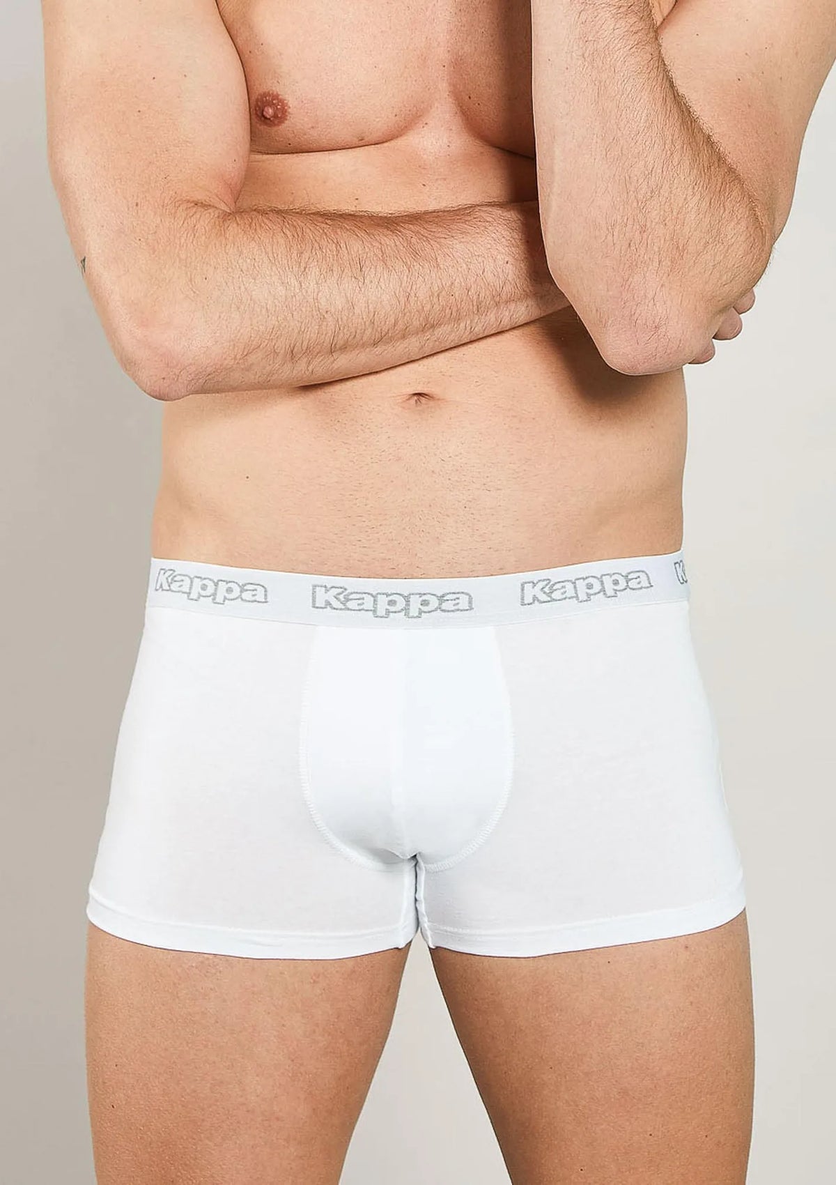 Bokserki męskie 3pack Kappa K1221 białe – bawełniane klasyczne logowana