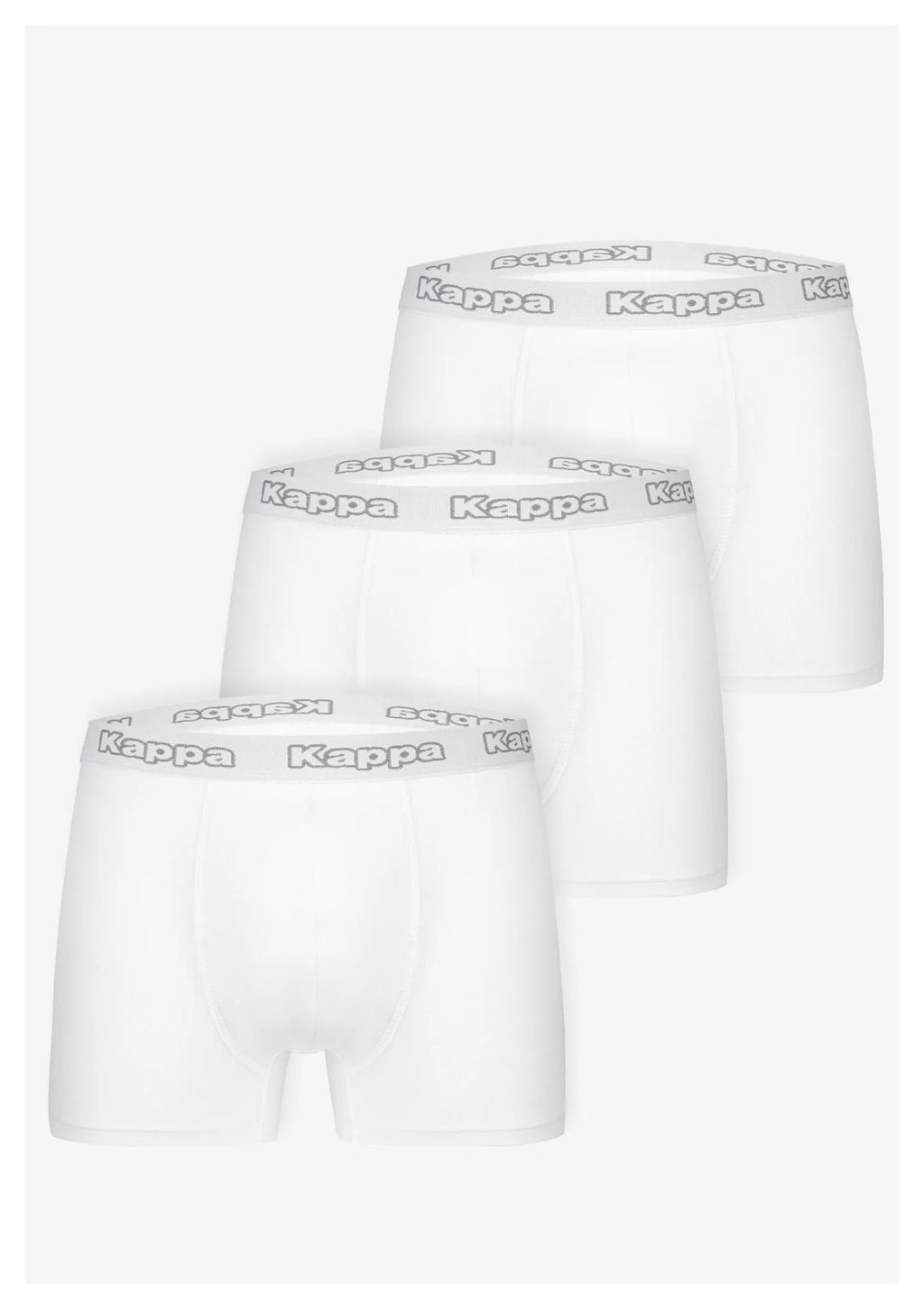Bokserki męskie 3pack Kappa K1221 białe – bawełniane klasyczne logowana