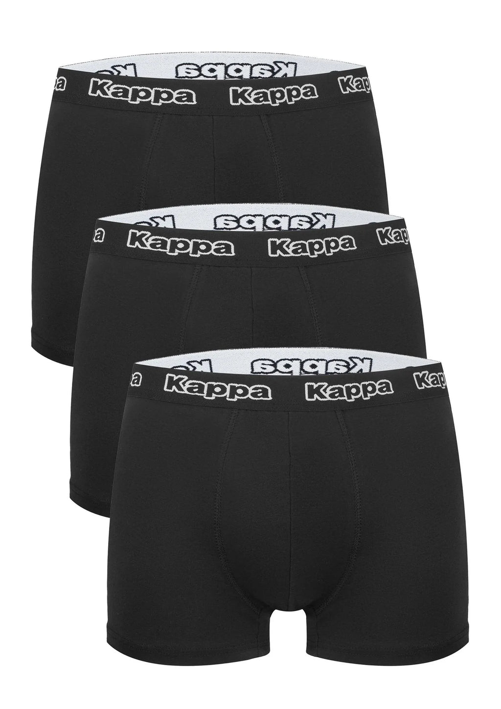 Bokserki męskie 3pack Kappa K1221 czarne – bawełniane klasyczne logowana