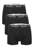 Bokserki męskie 3pack Kappa K1221 czarne – bawełniane klasyczne logowana