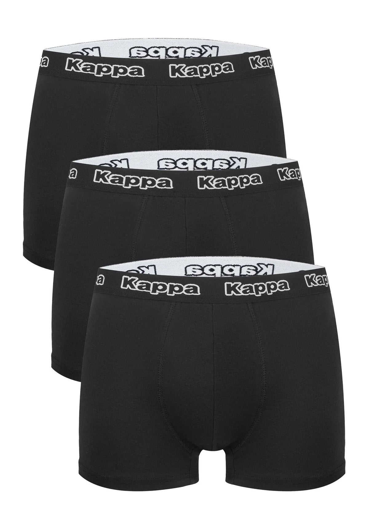 Bokserki męskie 3pack Kappa K1221 czarne – bawełniane klasyczne logowana