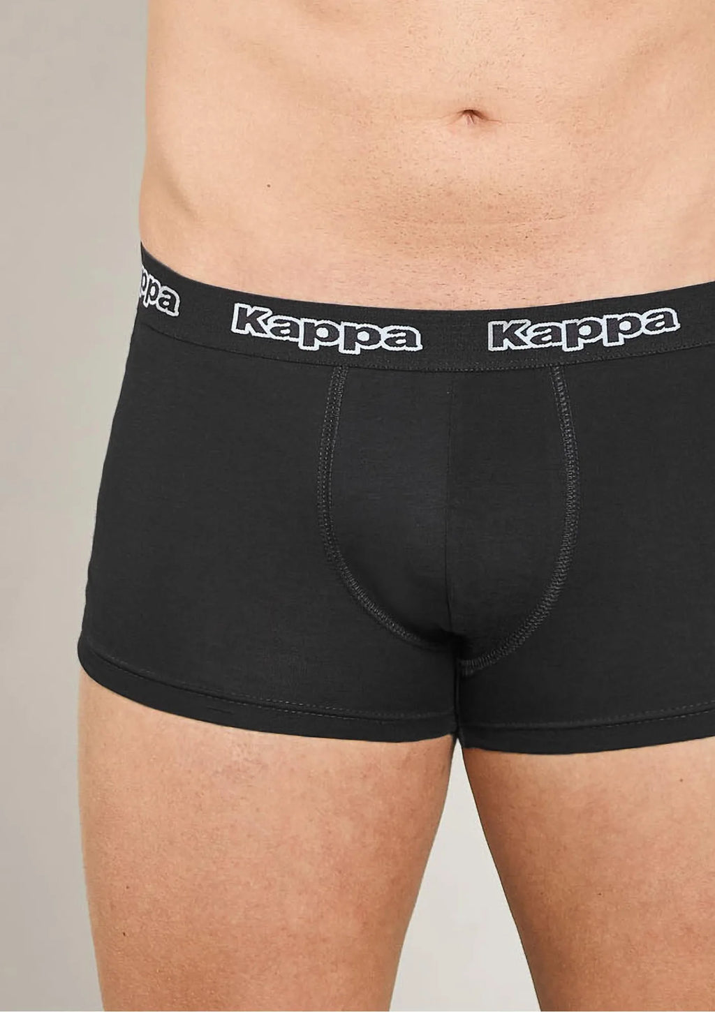 Bokserki męskie 3pack Kappa K1221 czarne – bawełniane klasyczne logowana