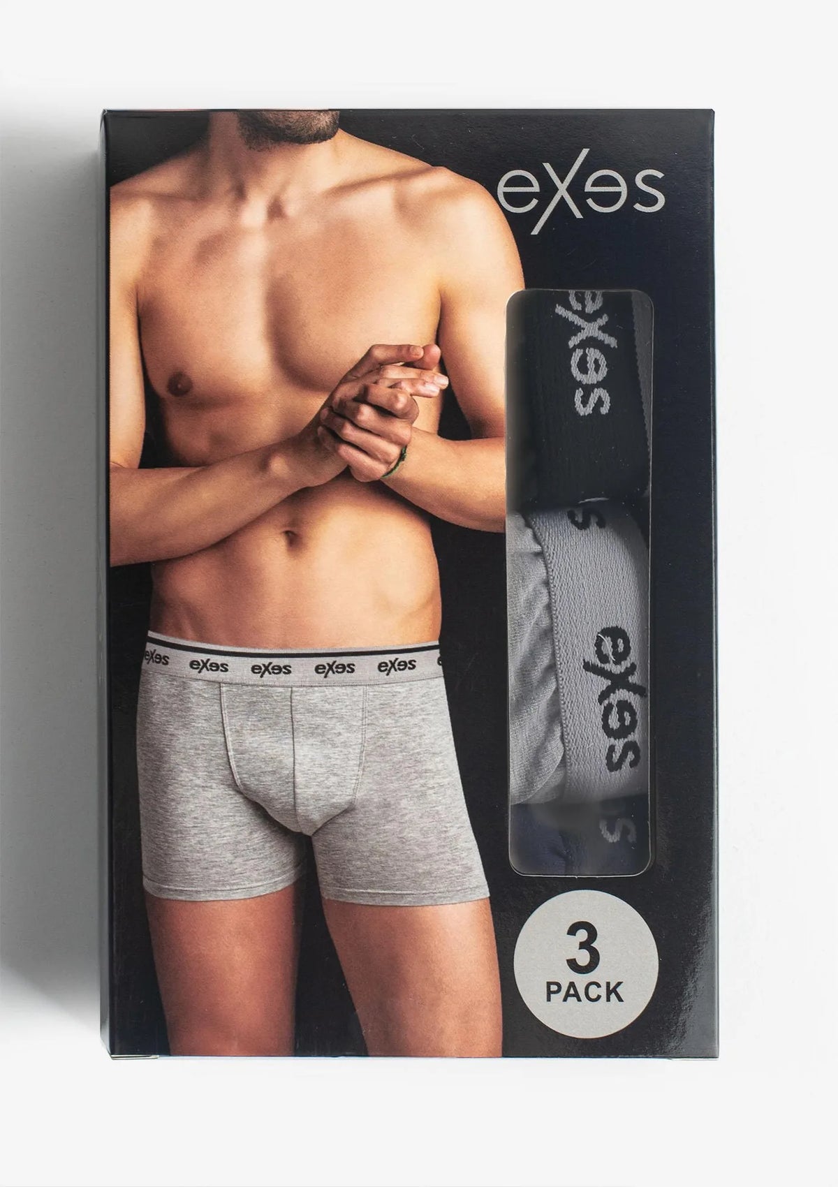 Exes 3.95 bokserki męskie z bawełny, trzy pary w zestawie