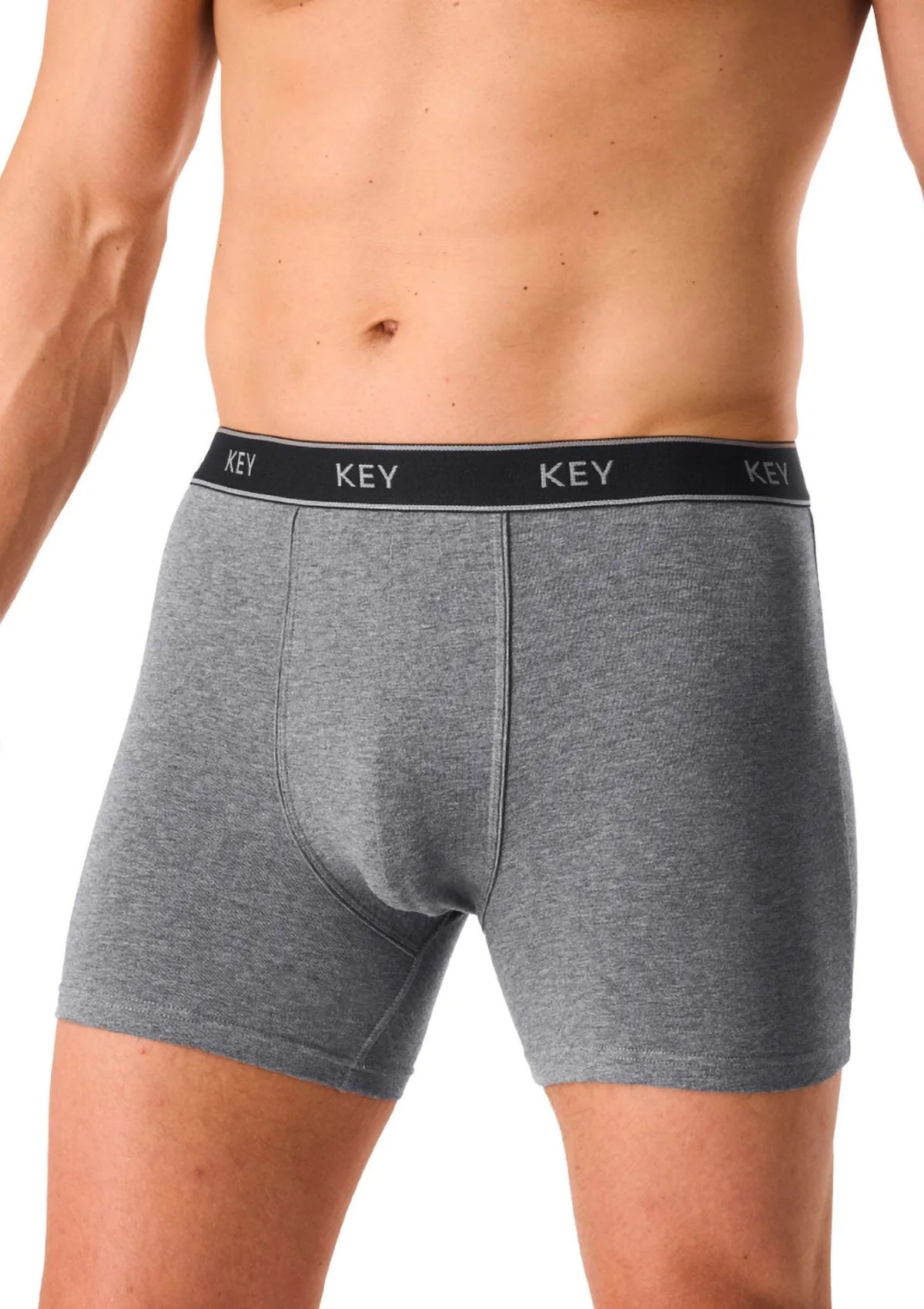 Bokserki szare Key MXM 222 z dłuższą nogawką