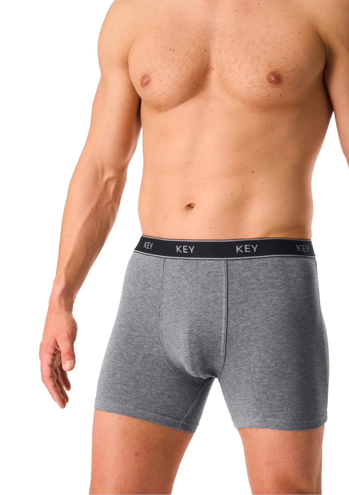 Bokserki szare Key MXM 222 z dłuższą nogawką